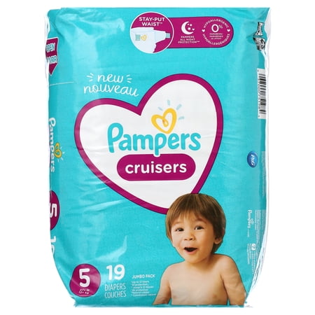 Pampers Cruisers Active Fit Taped Diapers, Size 5, 19 ct