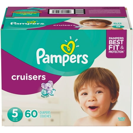 Pampers Cruisers Diapers Size 5, 60 Count