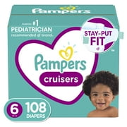 Pampers Cruisers Diapers Size 6, 108 Count (Select for More Options)