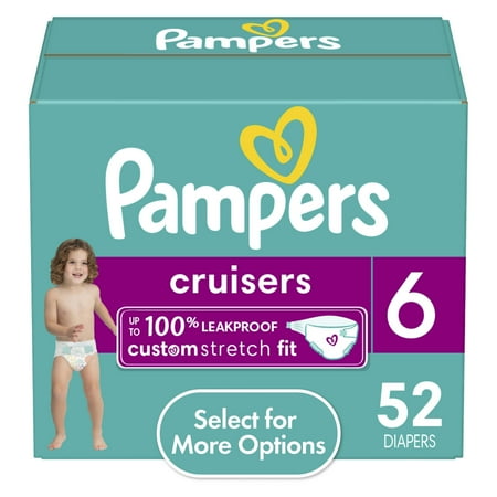 Pampers Cruisers Diapers Size 6, 52 Count (Select for More Options)