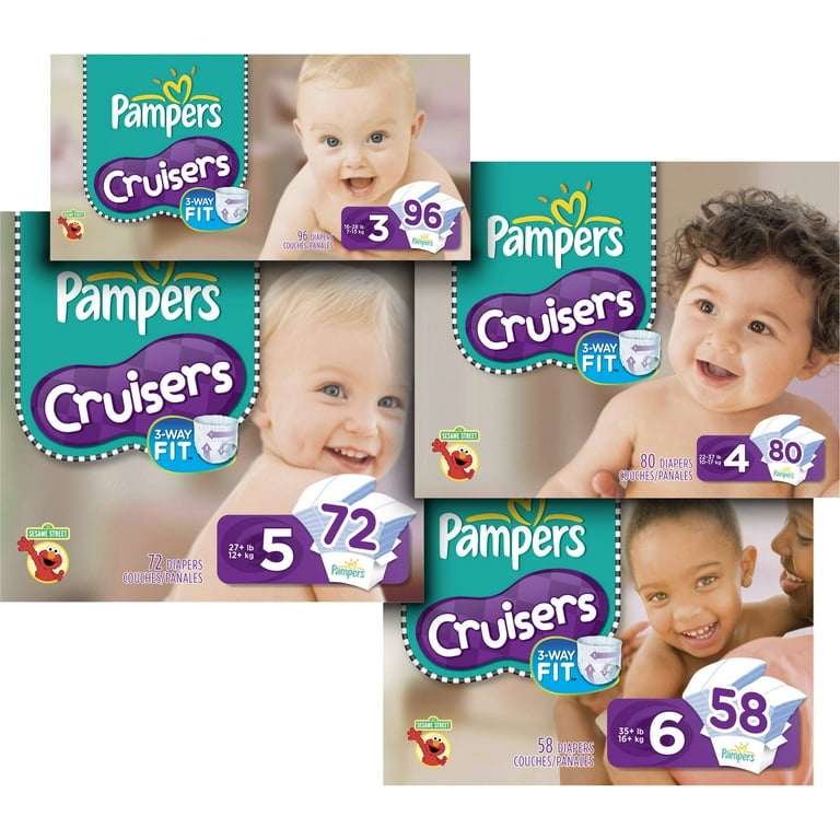 Pampers Cruisers Diapers, 7 (41+ lb), Super Pack - 44 diapers