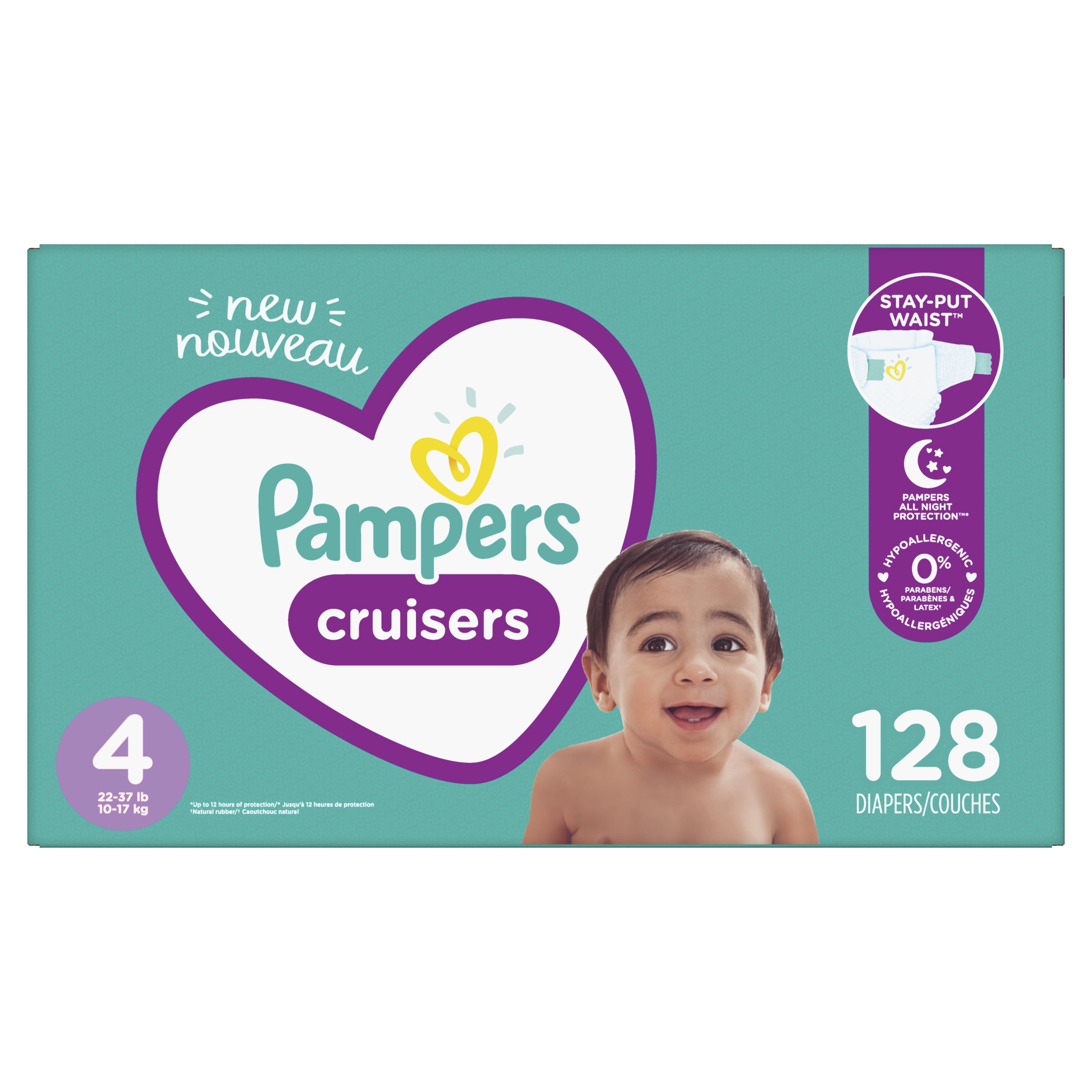 Pampers Cruisers Diapers Size 4 128 Count