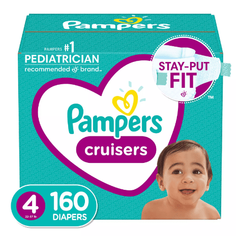 Pampers Cruisers One-Month Supply Diapers (Choose Your Size) - Walmart.com