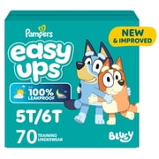 Pampers Easy Ups Bluey Potty Training Pants Boys Size 5T6T, 70 Count Select for More Options