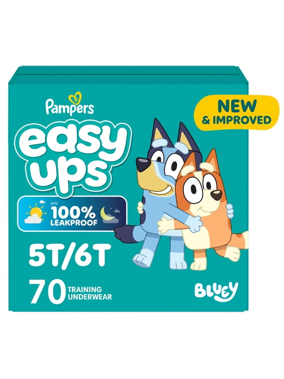 Easy Ups Bluey Potty Training Pants Boys Size 5T6T, 70 Count (Select for More Options)