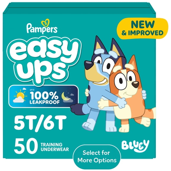 Pampers Easy Ups Training Pants Size 7 (5T6T), 50 Count (Select for More Options)