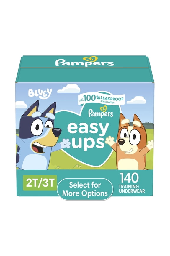 Easy Ups Bluey Potty Training Pants Boys Size 2T-3T, 140 Count (Select for More Options)