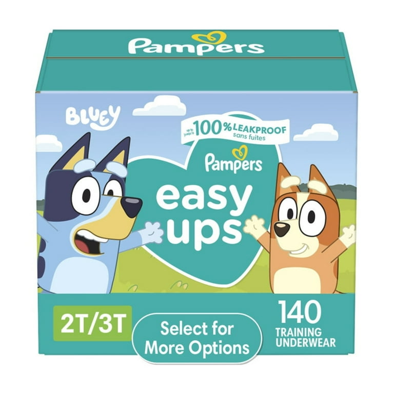 Pampers Easy Ups Bluey Potty Training Pants Boys Size 2T-3T, 140