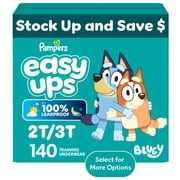 Pampers Easy Ups Bluey Potty Training Pants Boys Size 2T-3T, 140 Count Select for More Options