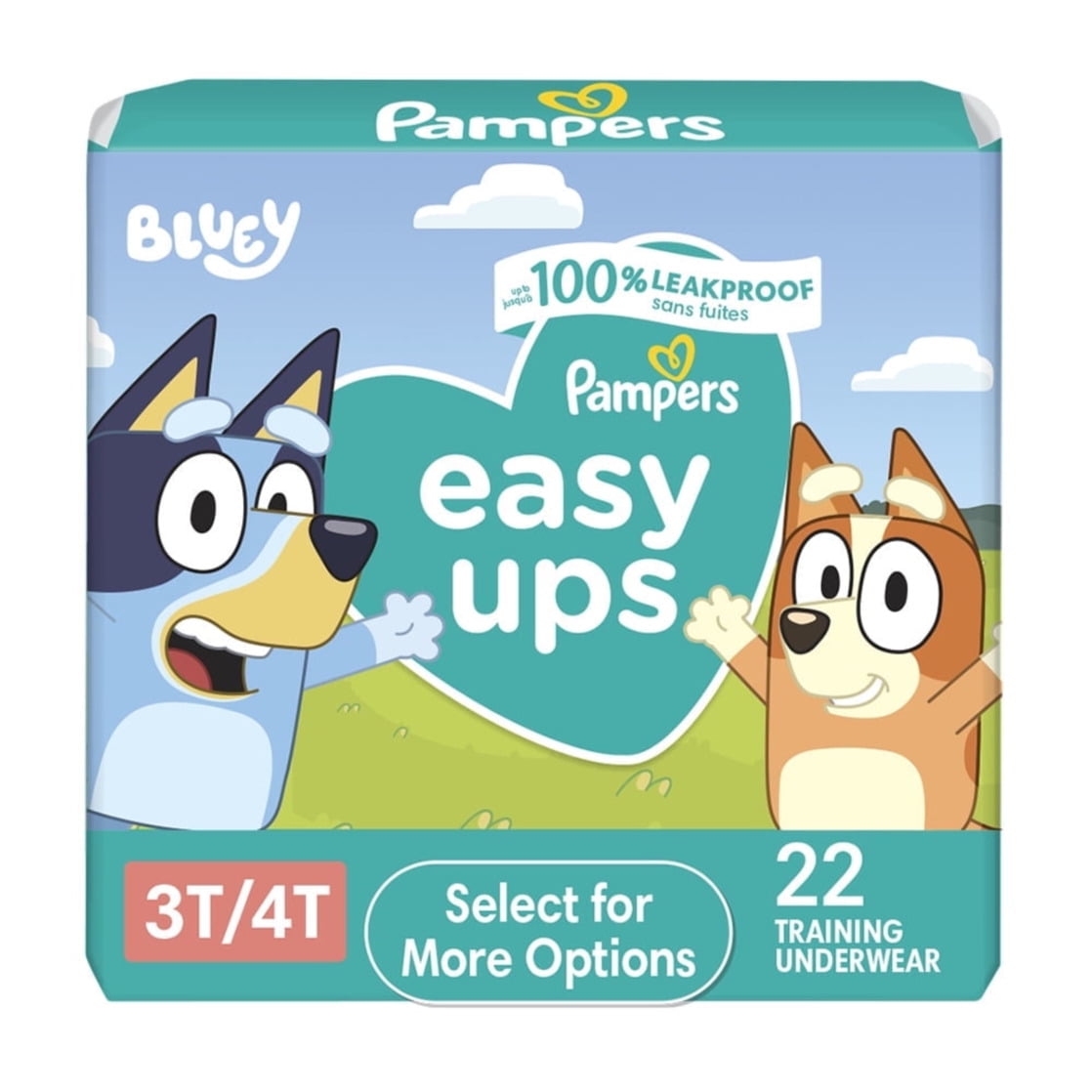 Pampers Easy Ups Bluey Potty Training Pants Boys Size 4T-5T, Male
