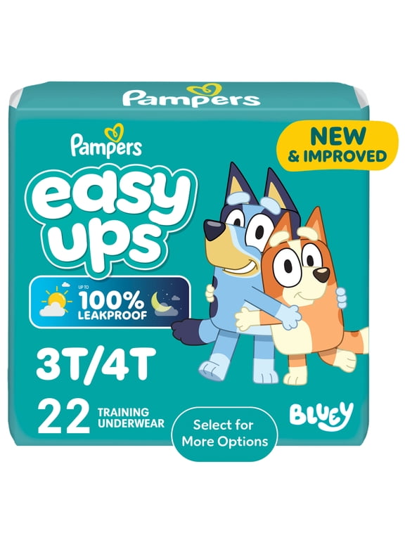 Easy Ups Bluey Potty Training Pants Boys Size 3T-4T, 22 Count (Select for More Options)