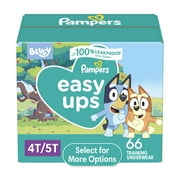Pampers Easy Ups Bluey Potty Training Pants Boys Size 4T-5T, 66 Count (Select for More Options)