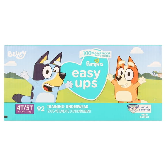 Pampers Easy Ups Bluey Potty Training Pants Boys Size 4T-5T, 92 Count (Select for More Options)