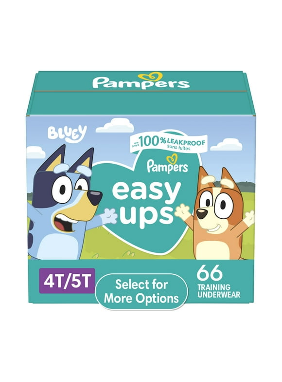 Pampers Easy Ups Bluey Training Pants Toddler Boys Size 4T/5T 66 Count (Select for More Options)