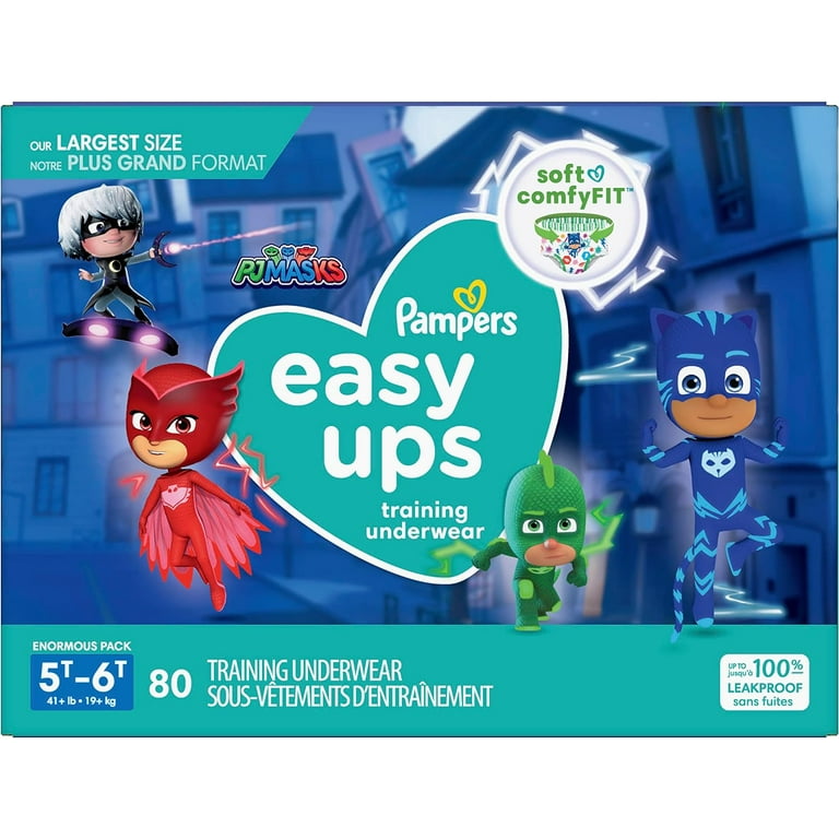 Pampers Easy Ups Boys & Girls Potty Training Pants - Size 5T-6T, 80 Count, Training  Underwear 5T-6T 