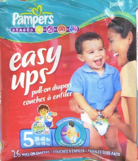 Pampers Easy Ups Boys' Pull-on Diapers Jumbo Pack, Size 5, 26 Count