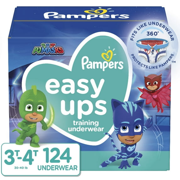 Pampers Easy Ups Boys Training Underwear (Size 3-Size 4, 124 Count)