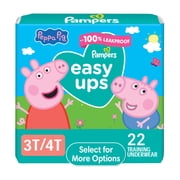 Pampers Easy Ups Peppa Potty Training Pants Girls Size 3T-4T, 22 Count Select for More Options