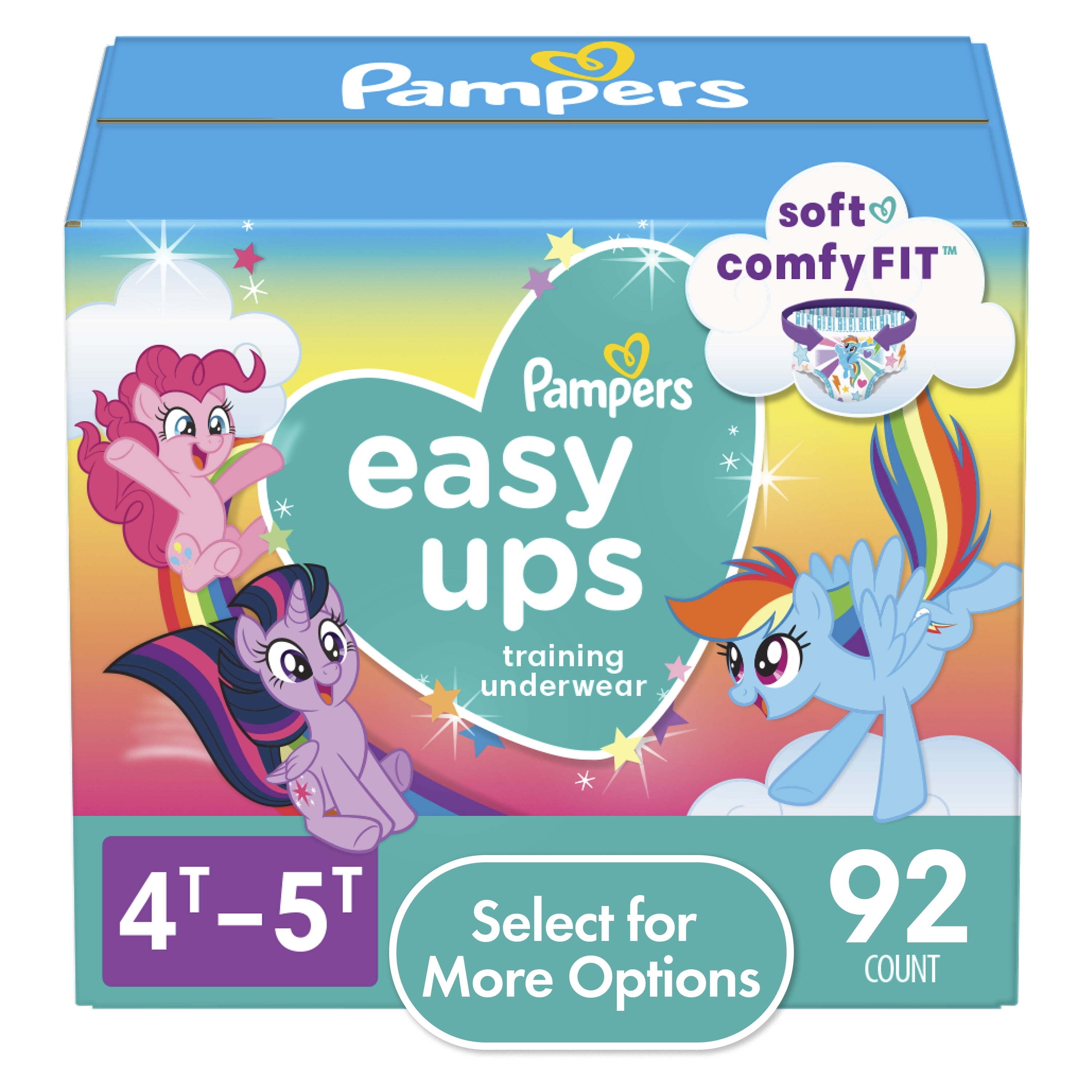 Pampers Easy Ups My Little Pony Potty Training Pants Girls 4T-5T, 92 Count (Select for More Options)
