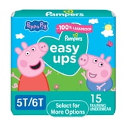 Pampers Easy Ups Peppa Potty Training Pants Girls Size 5T-6T, 15 Count Select for More Options