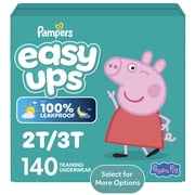 Pampers Easy Ups Peppa Potty Training Pants Girls Size 2T-3T, 140 Count Select for More Options