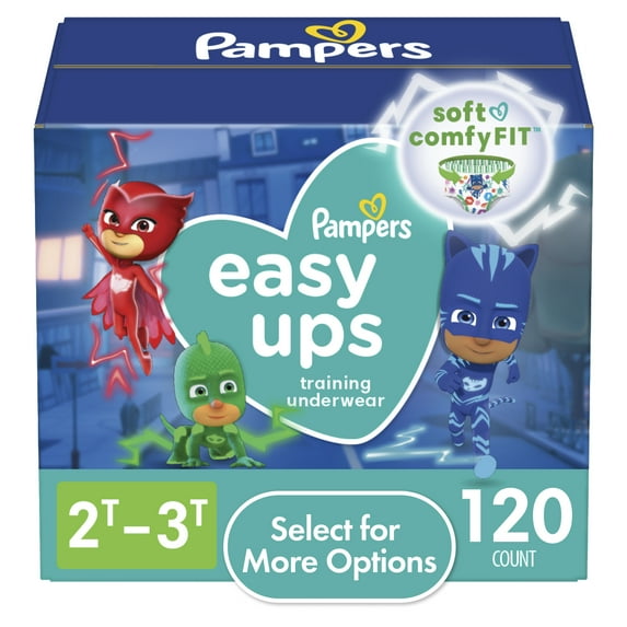 Pampers Easy Ups PJ Mask Training Pants Toddler Boys Size 2T/3T 120 Count (Select for More Options)