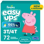 Pampers Easy Ups Training Pants Size 5 3T4T, 72 Count Select for More Options