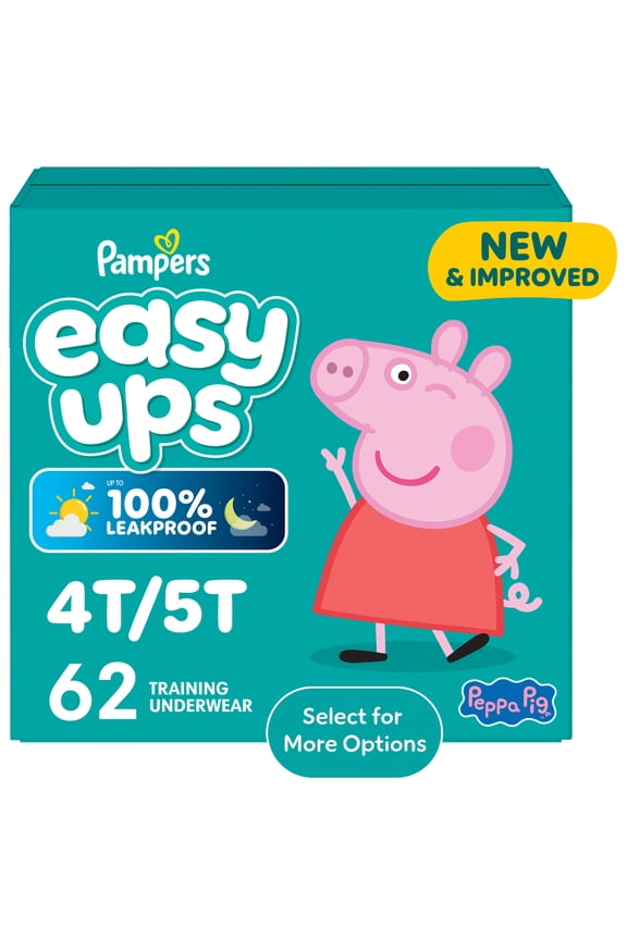 Easy Ups Training Pants Size 6 (4T5T), 62 Count (Select for More Options)