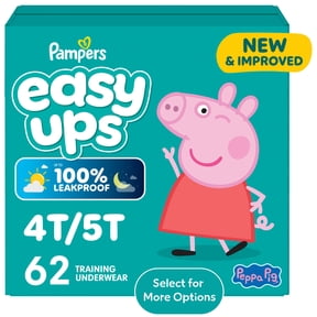 Pampers Easy Ups Training Pants Size 6 (4T5T), 62 Count (Select for More Options)