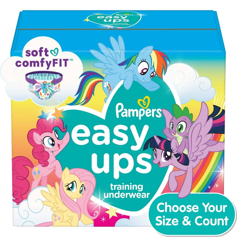 Pampers Easy Ups Toddler Girls Training Pants My Little Pony, 5T-6T, 80 Ct  (Select for More Options) 