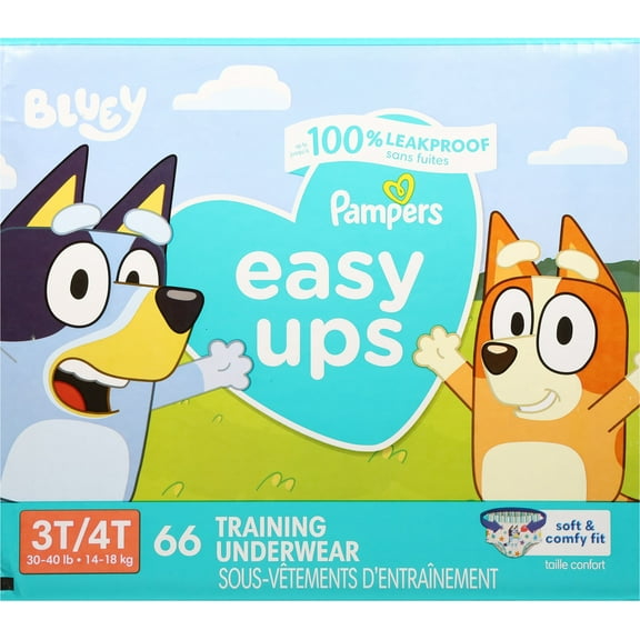 Pampers Easy Ups Training Pants, Boys, Size 3T-4T, 66 ct