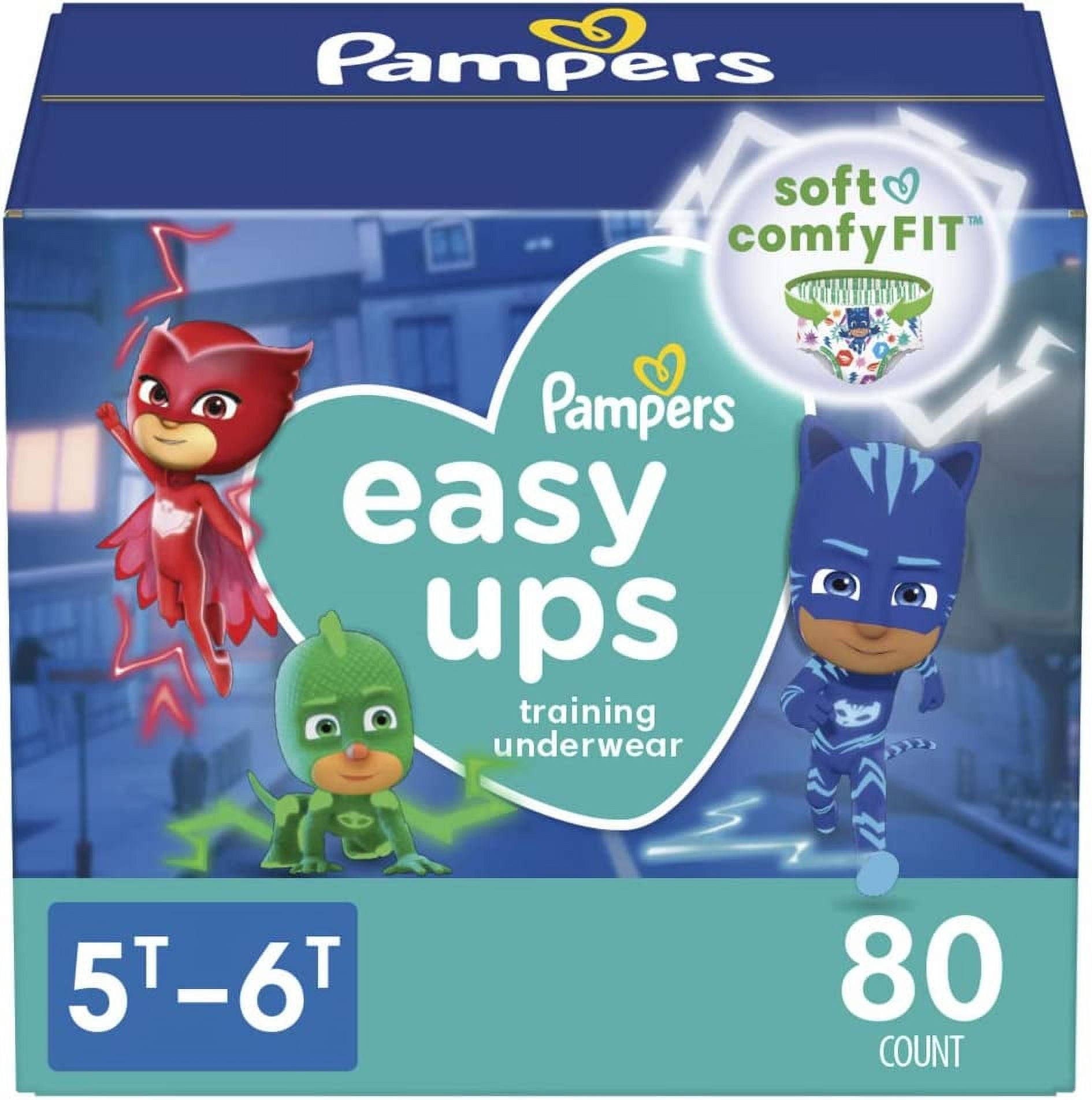 Pampers Easy Ups Training Pants Boys and Girls, 5T-6T (Size 7), 80 Count, Packaging & Prints May Vary
