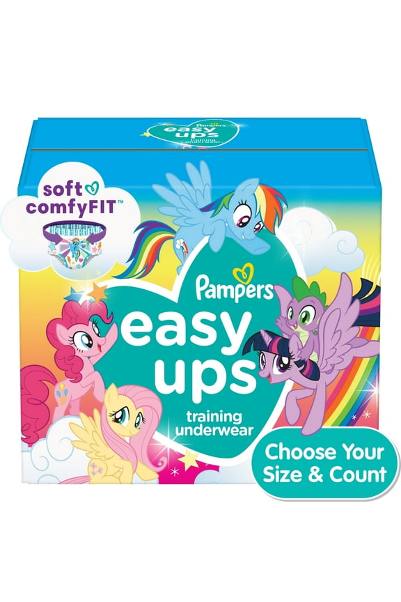 Easy Ups Training Pants, Girls, Size 4 2T-3T, 132 ct