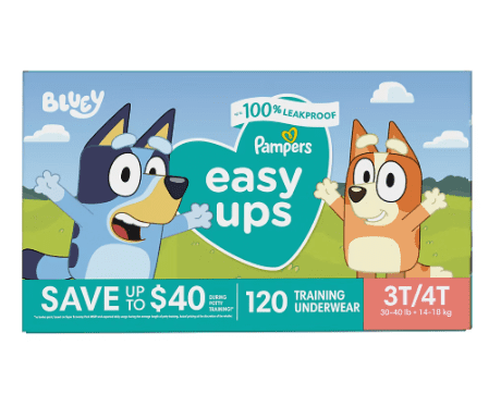 Pampers Easy Ups Training Underwear Bluey Size 3T-4T (30-40 lb) 120 CT