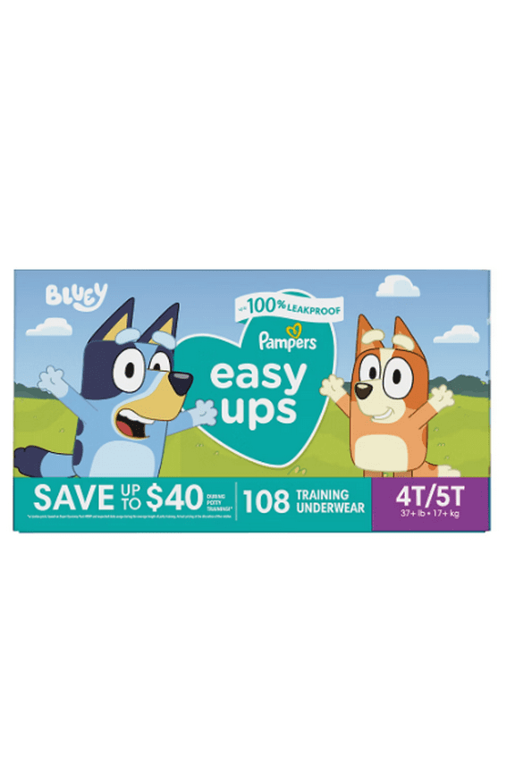Easy Ups Training Underwear Bluey Size 4T-5T (37+ lb) 108 CT