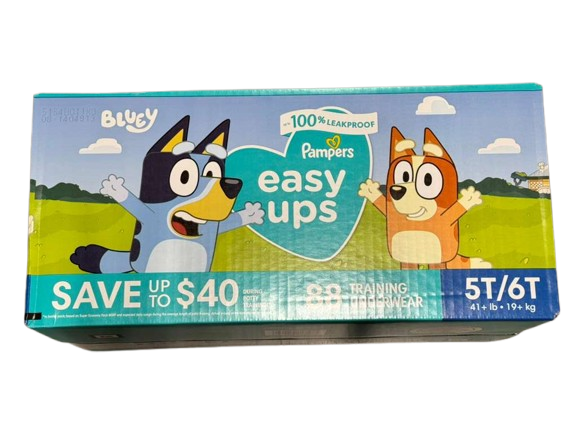Pampers Easy Ups Training Underwear Bluey Size 5T-6T (41+ lb) 88 CT