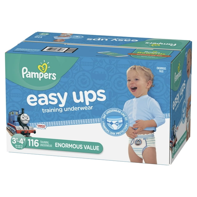 Pampers Easy Ups Training Underwear Boys & Girls, Size 3T4T, 116 Count