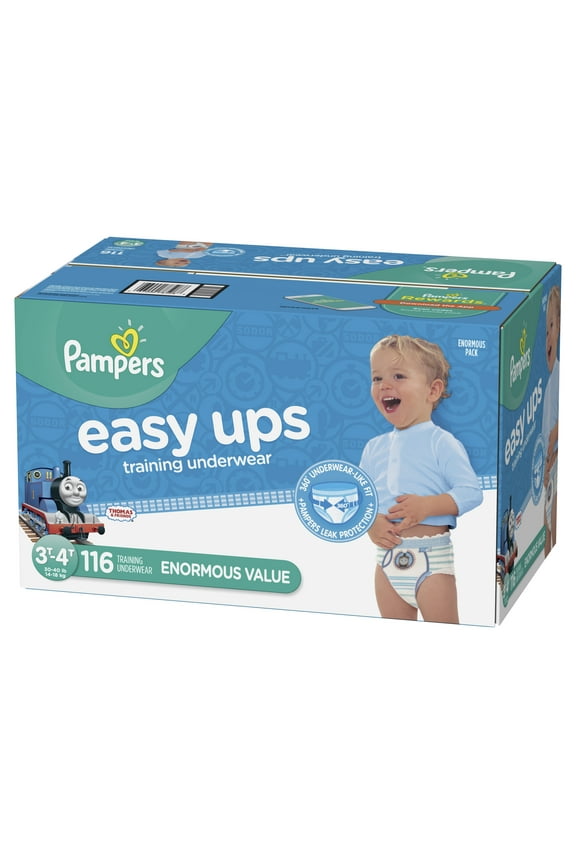 Easy Ups Training Underwear Boys & Girls, Size 3T-4T, 116 Count (Packaging May Vary)