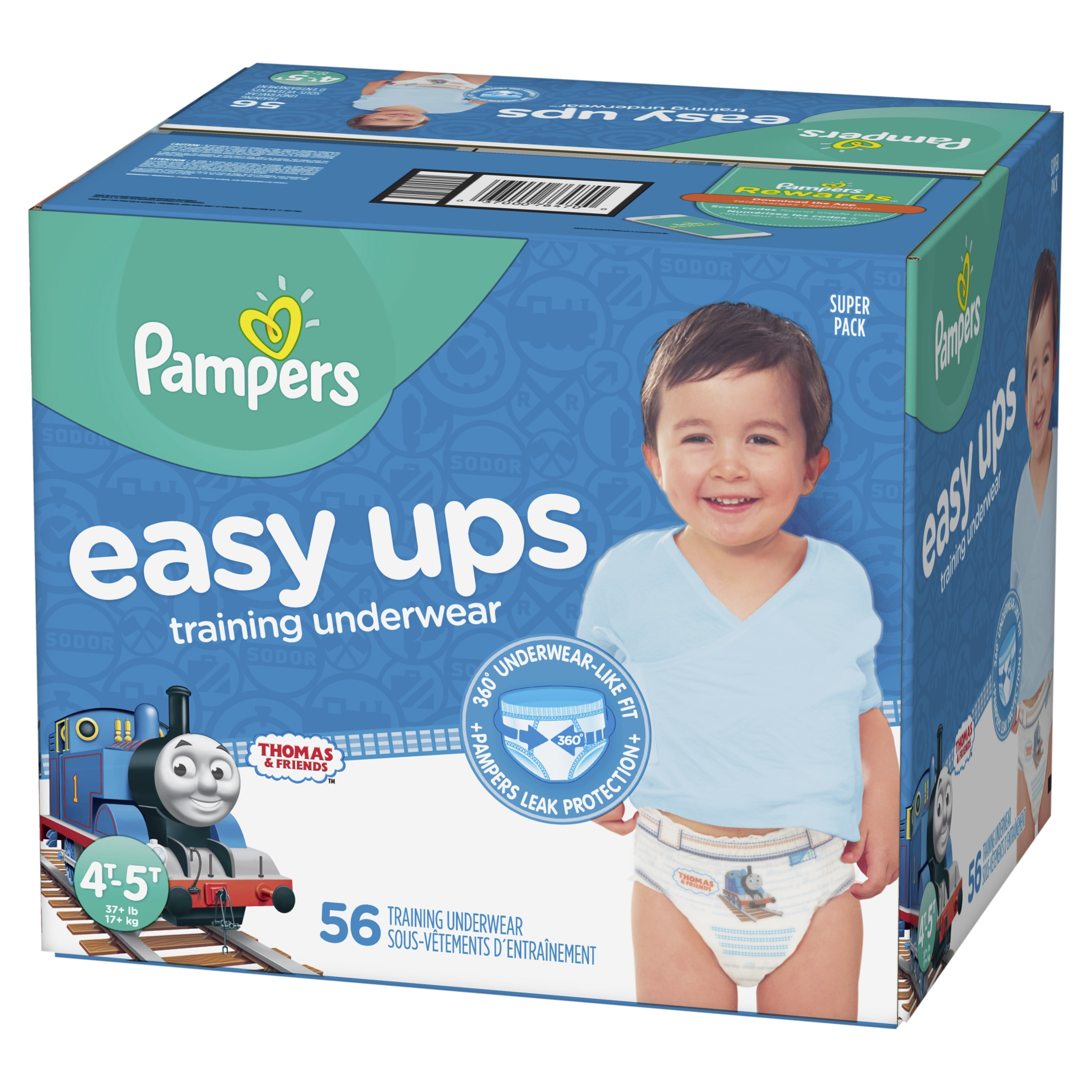 Pampers Easy Ups Training Underwear Boys Size 7 5T-6T 68 Count