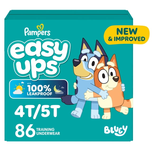 Pampers Easy Ups Bluey Potty Training Pants Boys Size 6 4T-5T, 86 Count (Select for More Options)