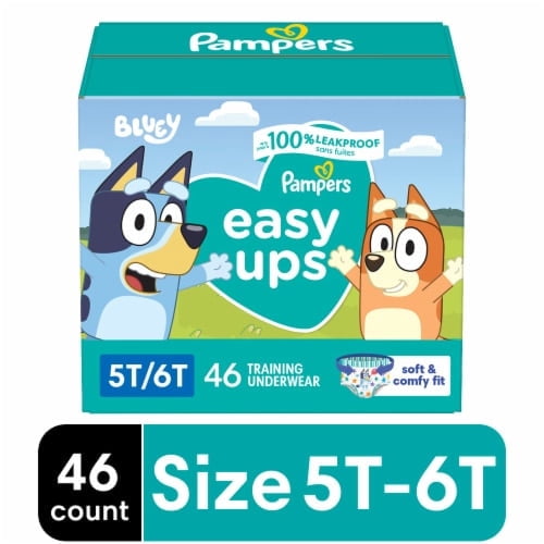 Pampers Easy Ups Training Underwear Boys Size 7 5T6T (41+lbs) 46 count - Pack of 2