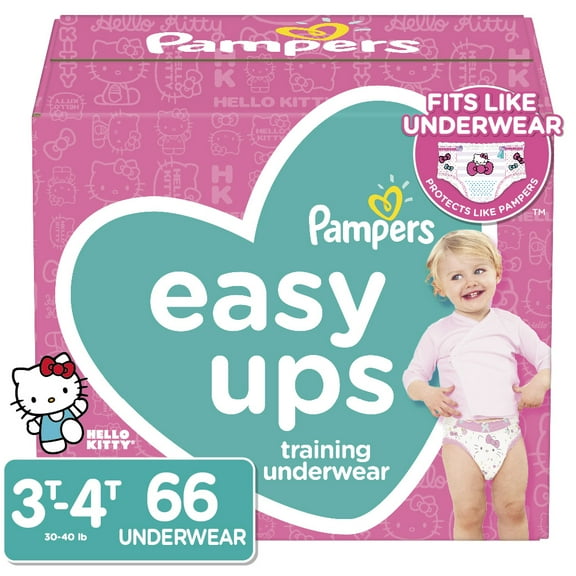 Pampers Easy Ups Training Underwear Girls Size 5 3T-4T 66 Count
