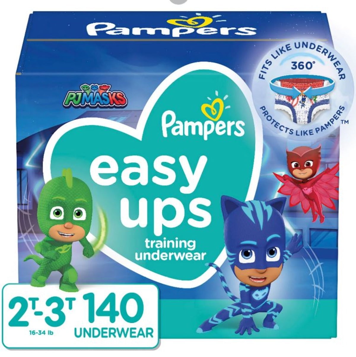 Pampers Easy Ups Training Underwear for Boys 2T 3T 16 34 lb. 140 ct