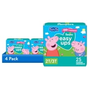 4 pack Pampers Easy Ups Peppa Potty Training Pants Girls Size 2T-3T, 25 Count Select for More Options