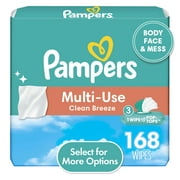 Pampers Multi-Use Baby Wipes 3X Flip-Top Packs 168 Wipes (Select for More Options)