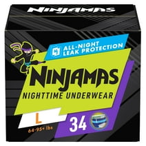 Pampers Ninjamas Nighttime Pants Toddler Boys Size L/XL, 34 Count (Select for More Options)