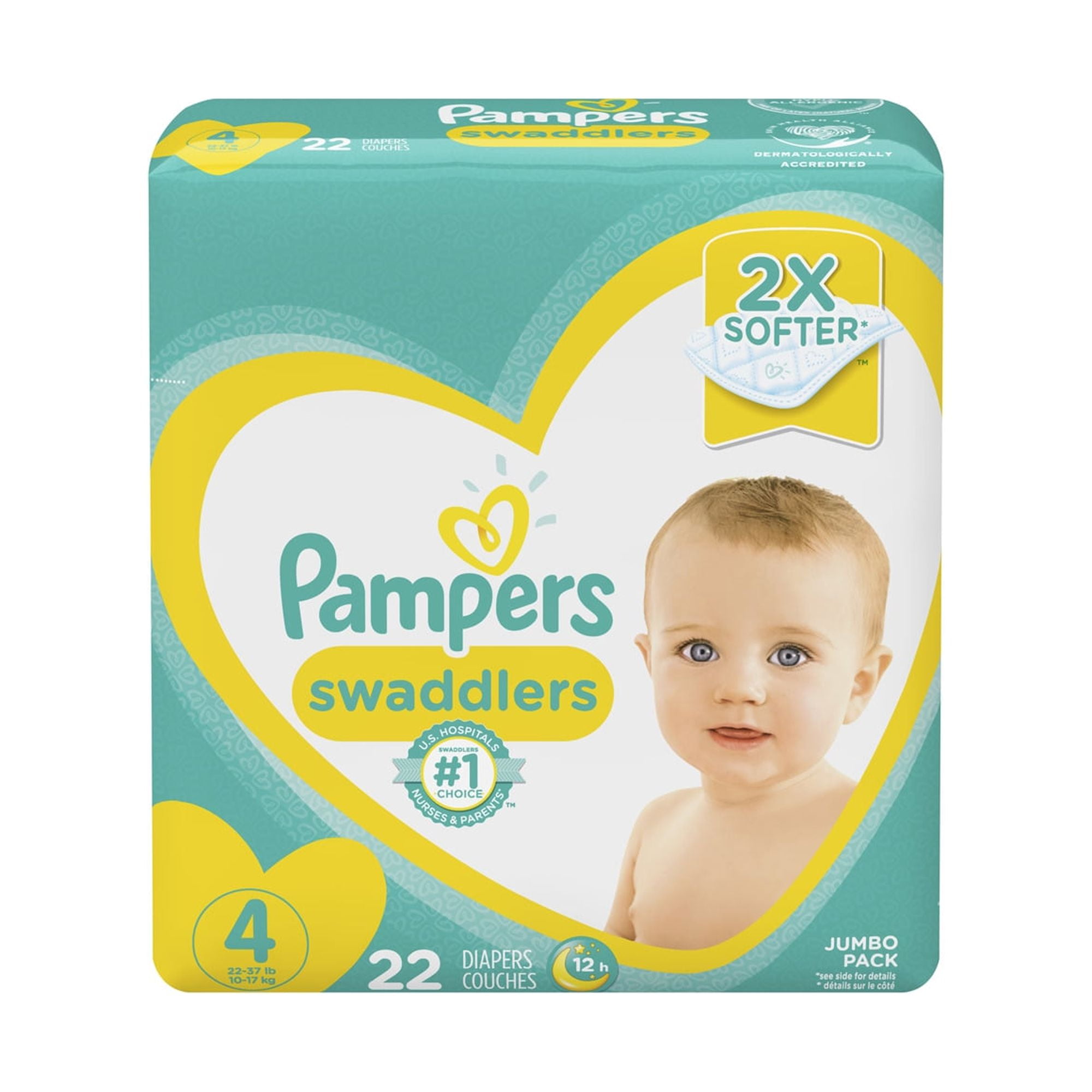 【yuma91221018 】Pampers 4パック Pampers Baby Dry Diapers, Size 4, Pack of 28 - Active Infant