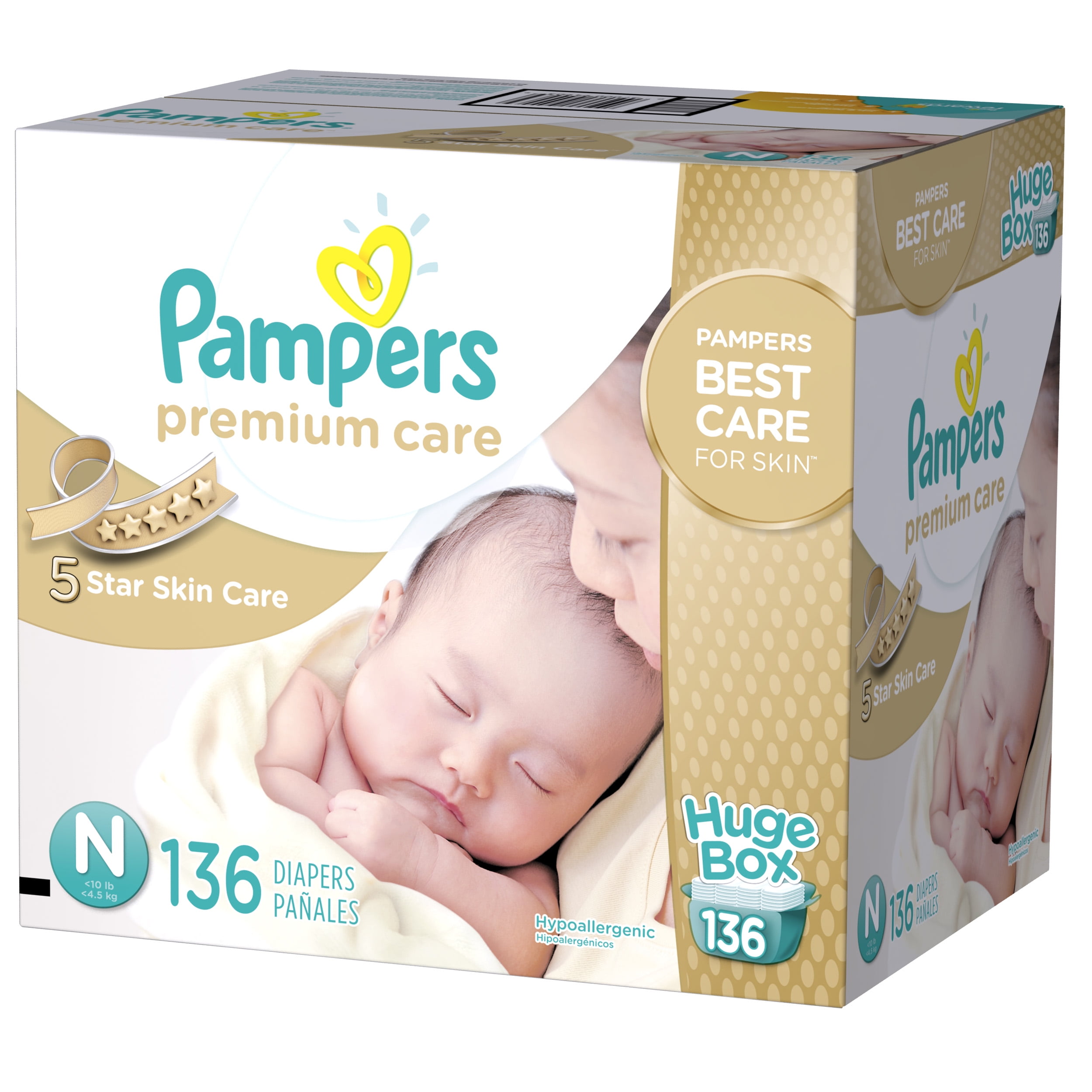 Pampers Premium Protection New Baby Micro Taille 0, <3kg, 96