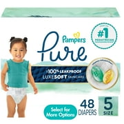 Pampers Pure Baby Diapers Size 5, 48 Count (Select for More Options)