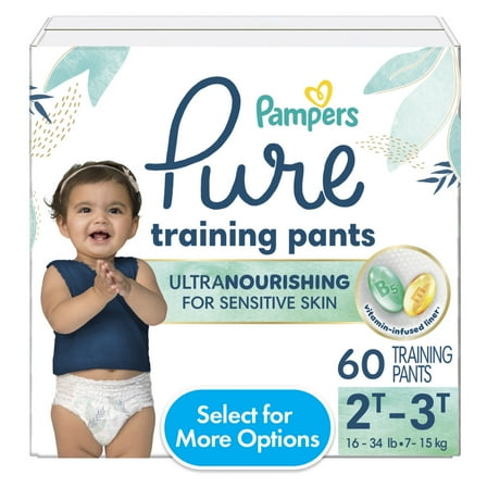 Pampers Pure Protection Training Underwear, Unisex, Size 2T3T, 60 Count (Select for More Options)